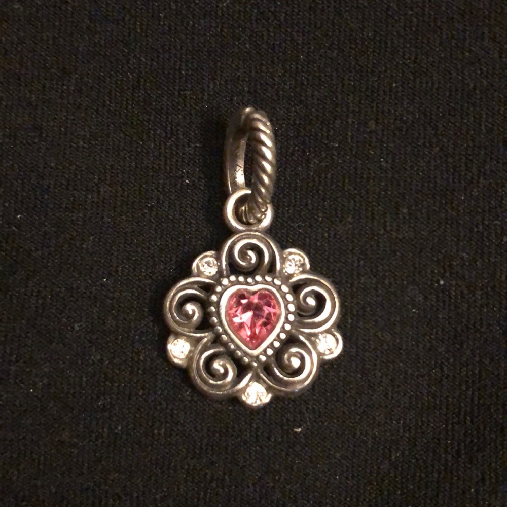 Brighton Charm- heart with Tourmaline